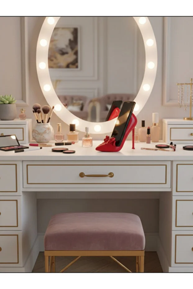 Telefon - Tablet Standı Stiletto model Moda Tutkunlarına Özel Kırmızı